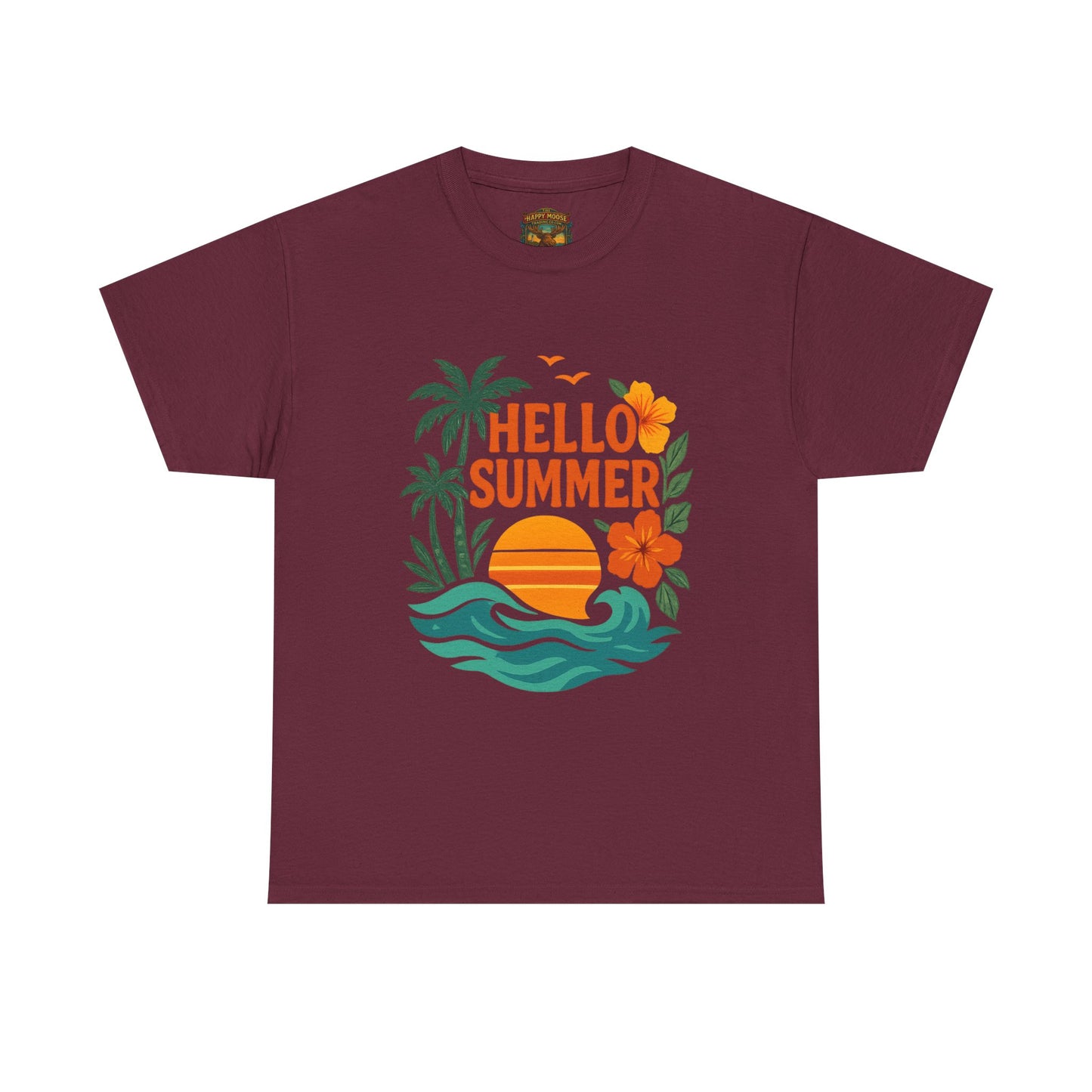 Hello Summer T-Shirt | Sunshine Text Graphic, Summer Vibes Tee