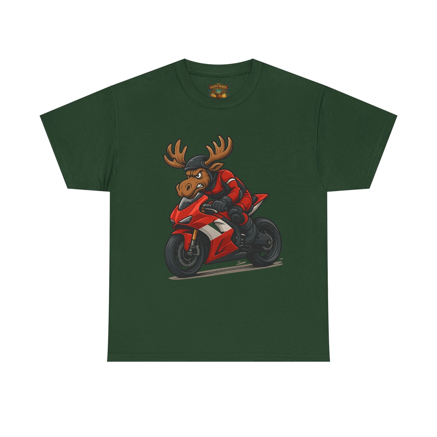Motorcycle Moose T-Shirt — Funny Biker Graphic Tee