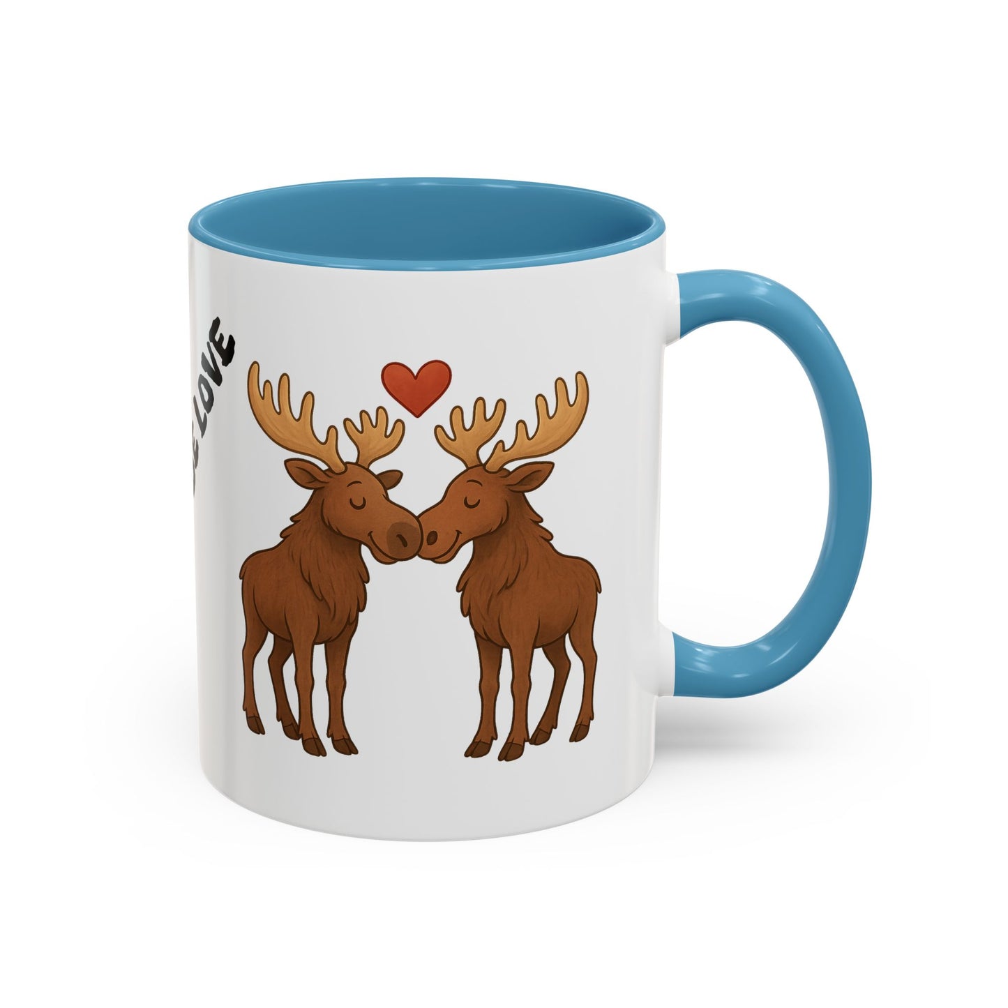 It Moose Be Love Coffee Mug — Cute Romantic Moose Couples Accent Mug (11/15oz)