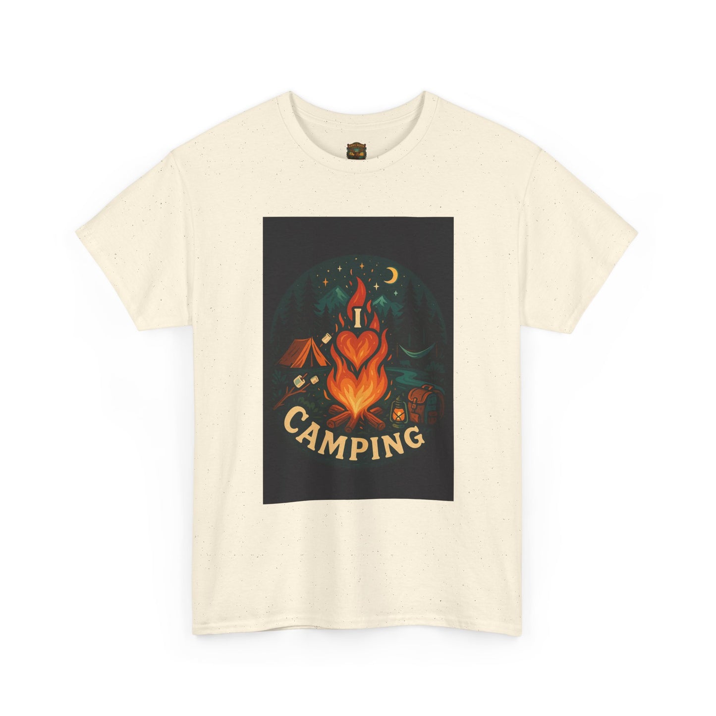 Camping Heart Campfire T-Shirt | Outdoor Adventure Graphic Tee