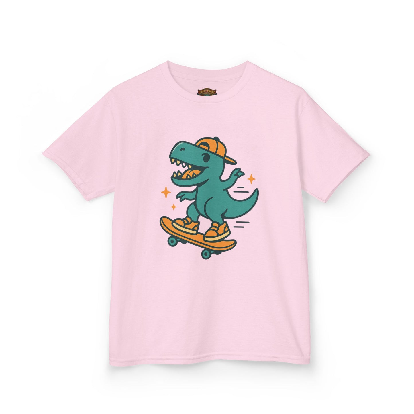 Kids Skateboarding Dino Tee — Cute Skateboard T‑Rex Graphic Shirt