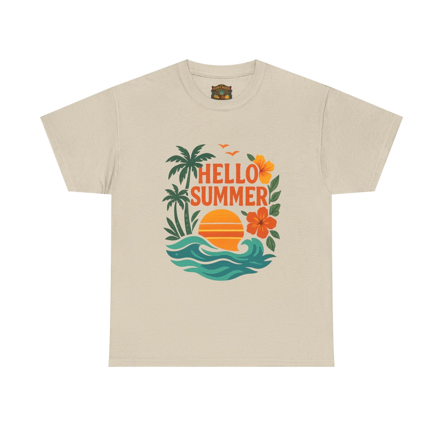 Hello Summer T-Shirt | Sunshine Text Graphic, Summer Vibes Tee