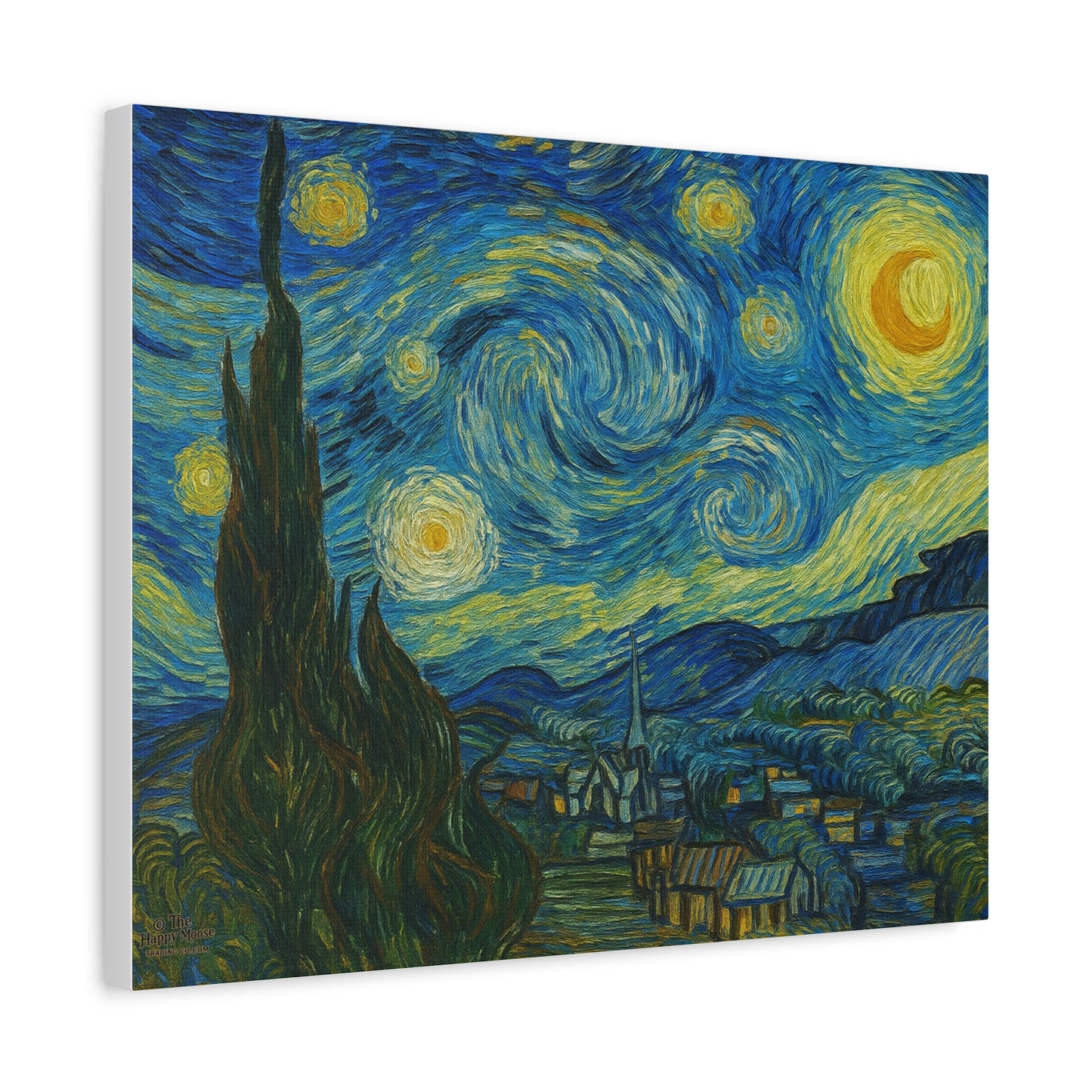 Starry Night Matte Canvas Print — Stretched 1.25" Wall Art