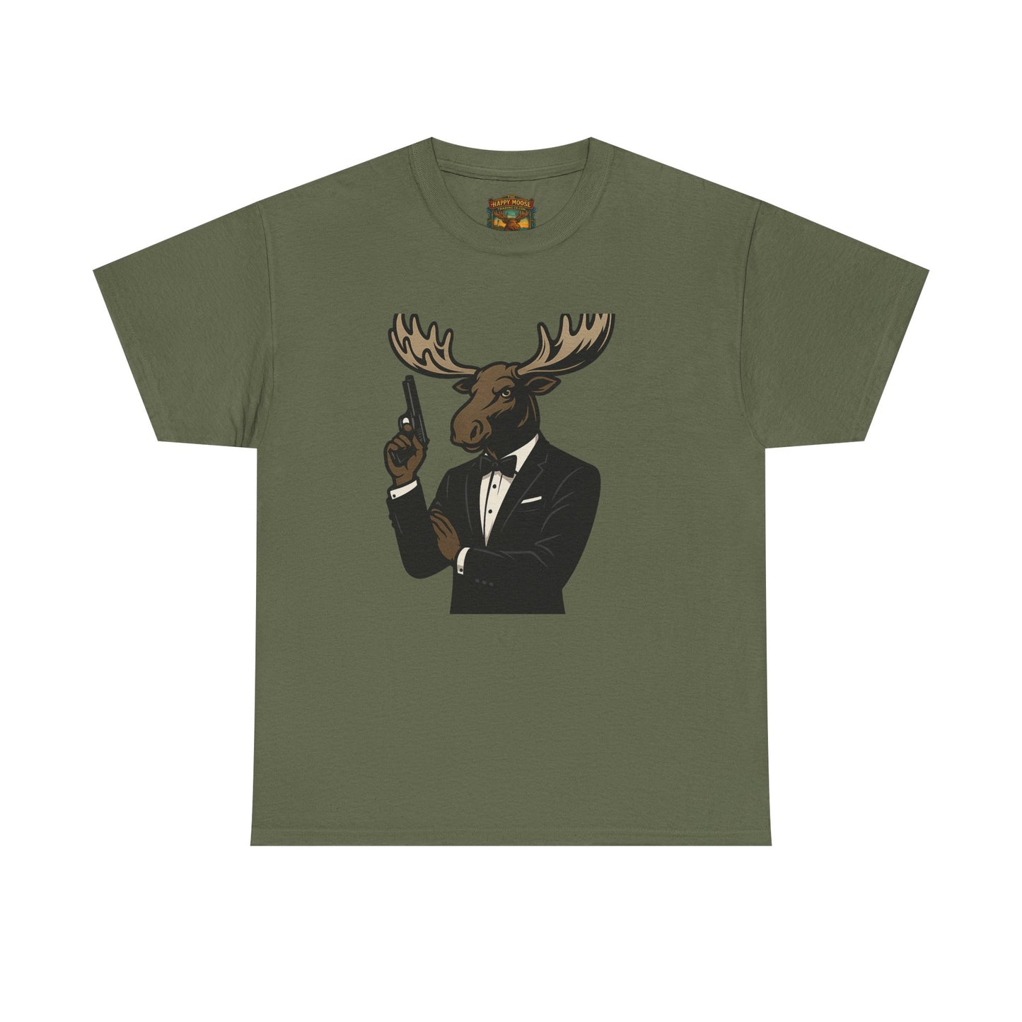Moose in Tuxedo Graphic Tee — Gentlemen Moose Novelty T‑Shirt