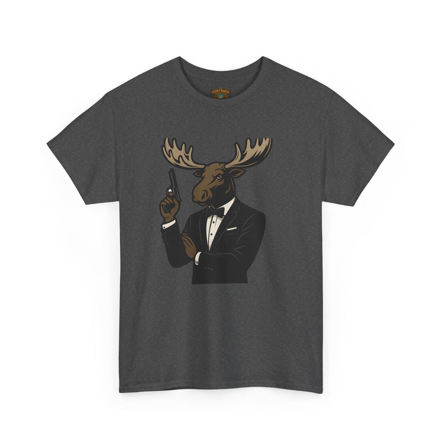 Moose in Tuxedo Graphic Tee — Gentlemen Moose Novelty T‑Shirt