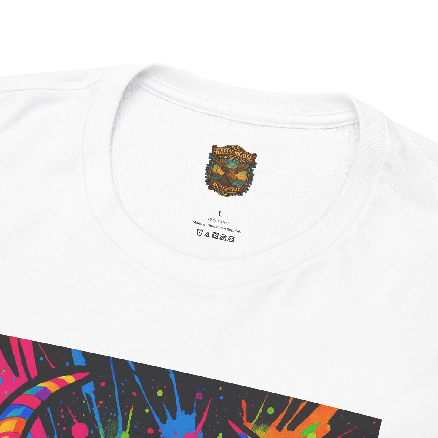 Psycadelic Highland Cow T-Shirt | Retro Rainbow Cow Art 1