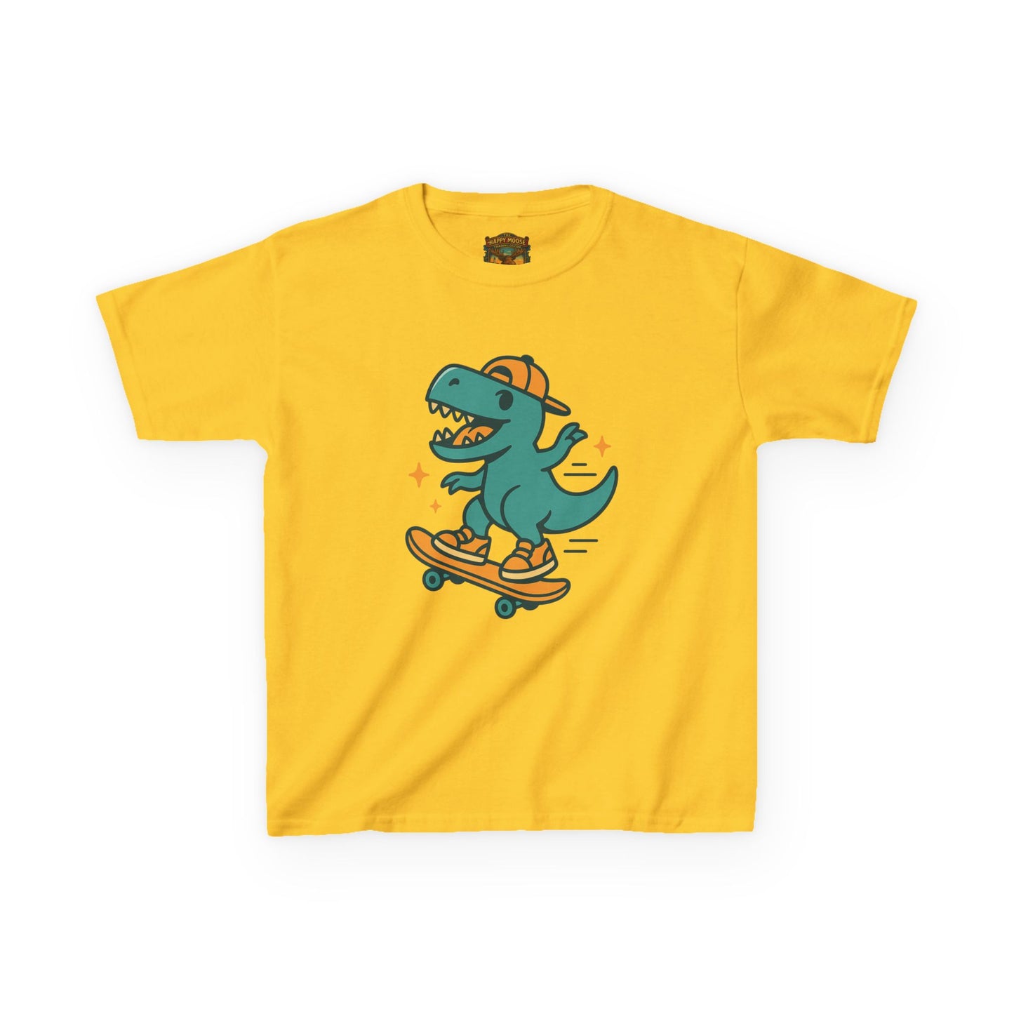 Kids Skateboarding Dino Tee — Cute Skateboard T‑Rex Graphic Shirt