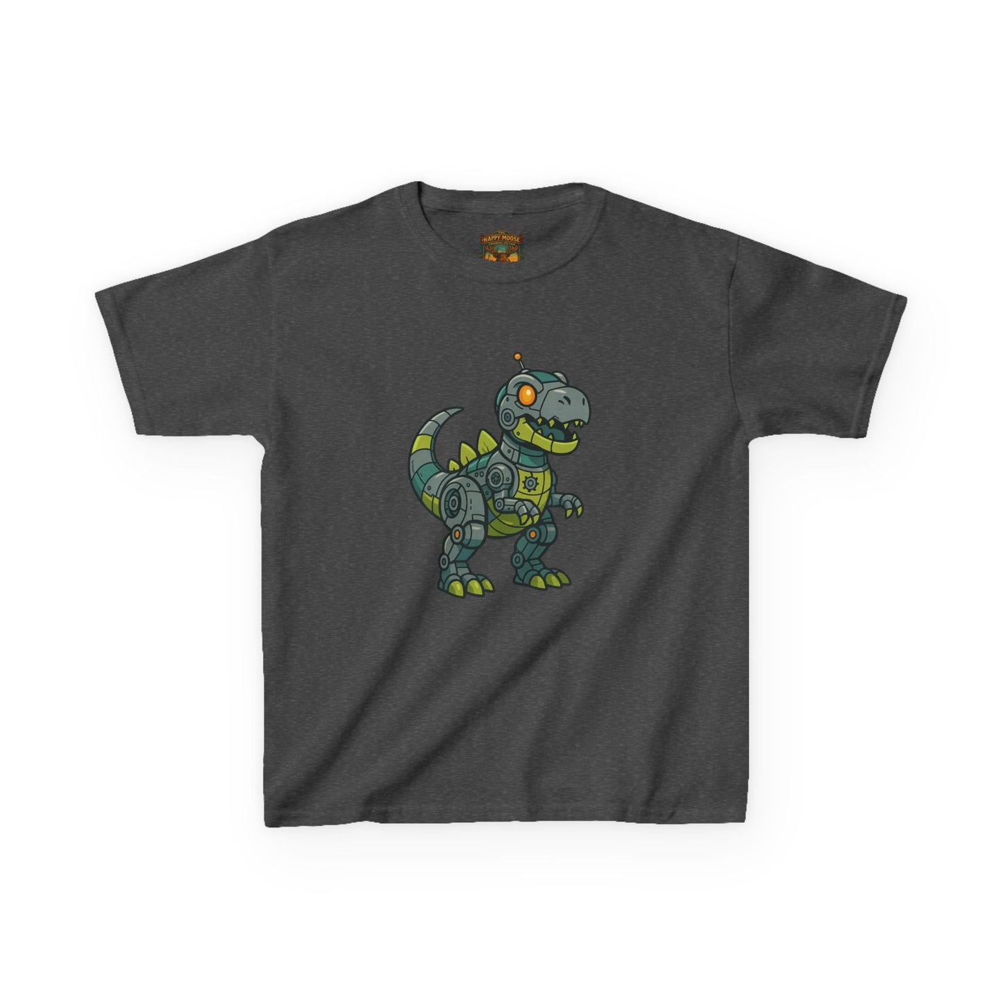 Kids Robot Dinosaur T‑Shirt — Cute Mech T‑Rex Graphic Tee for Boys & Girls