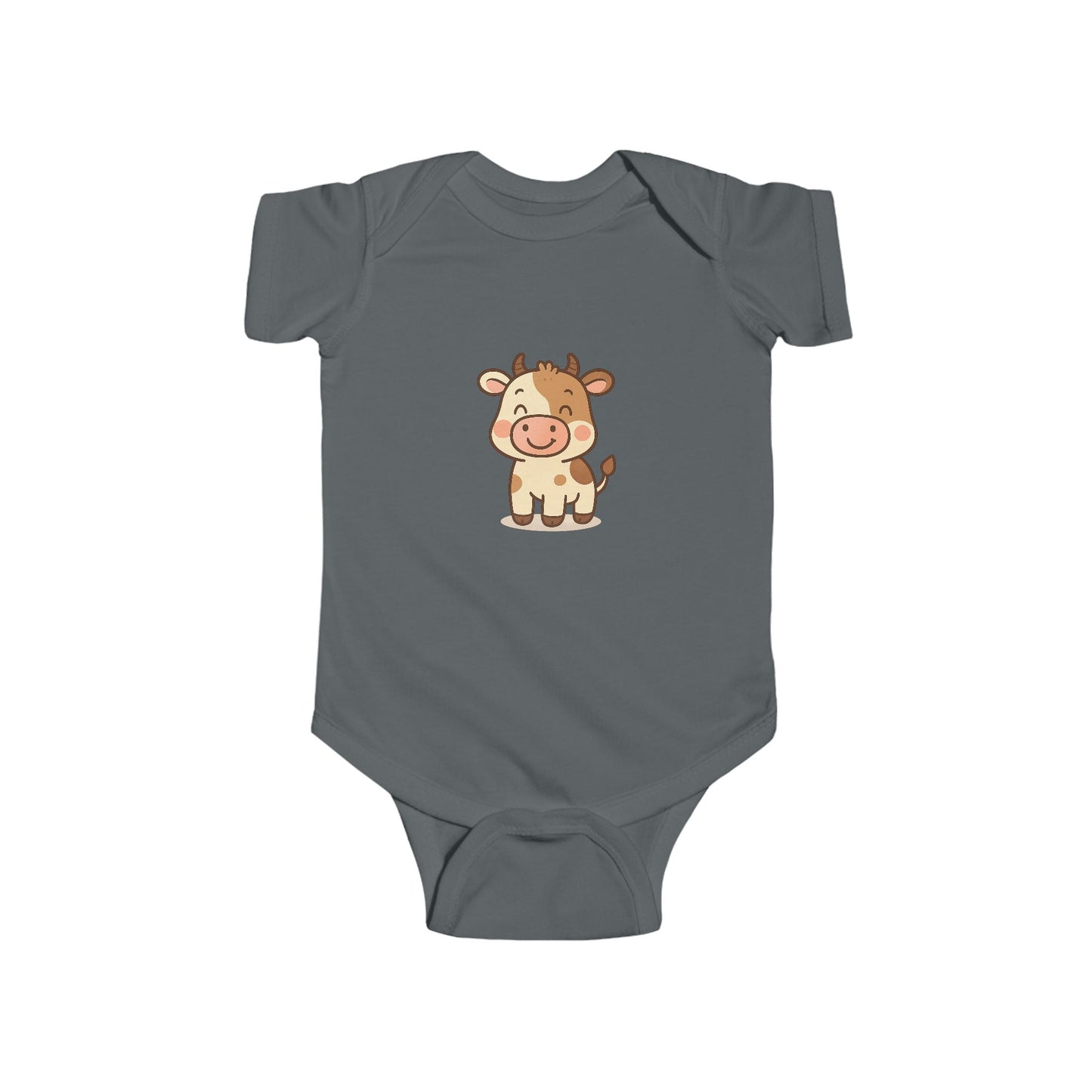 Baby Vest Infant Bodysuit - Adorable Cartoon Cow Adorable
