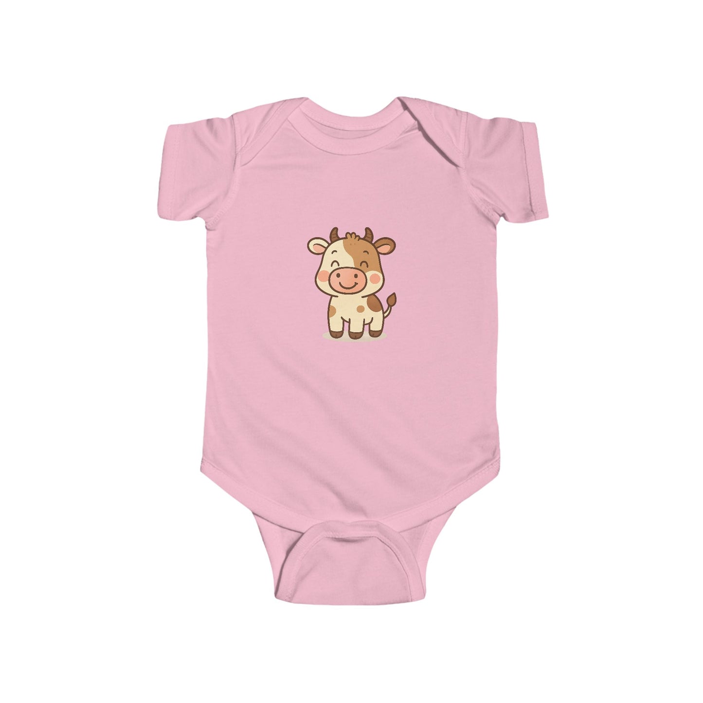 Baby Vest Infant Bodysuit - Adorable Cartoon Cow Adorable