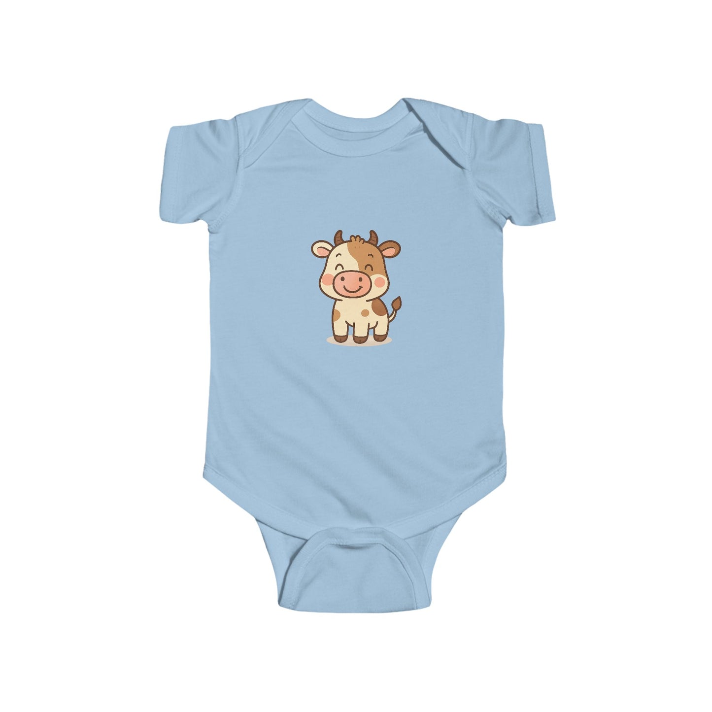 Baby Vest Infant Bodysuit - Adorable Cartoon Cow Adorable