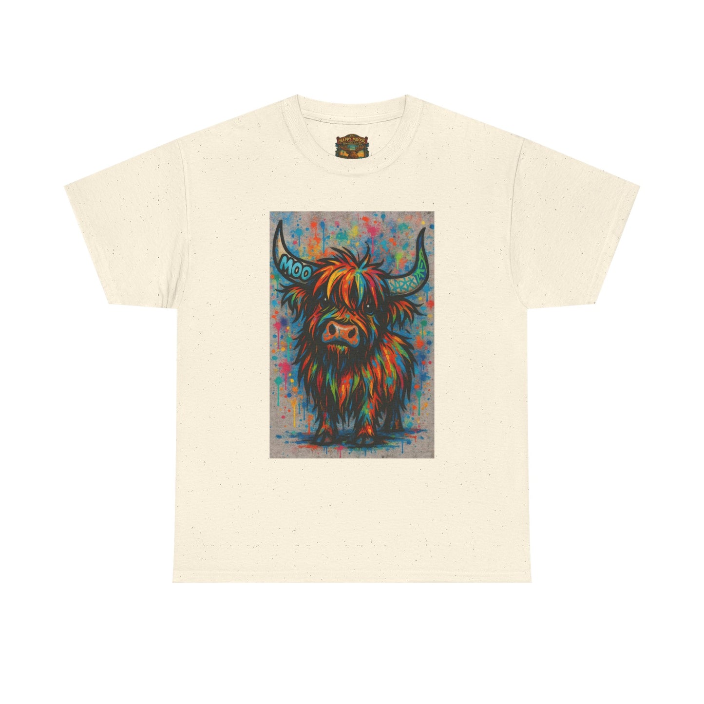 Psychedelic Highland Cow T-Shirt | Retro Rainbow Cow Art 8