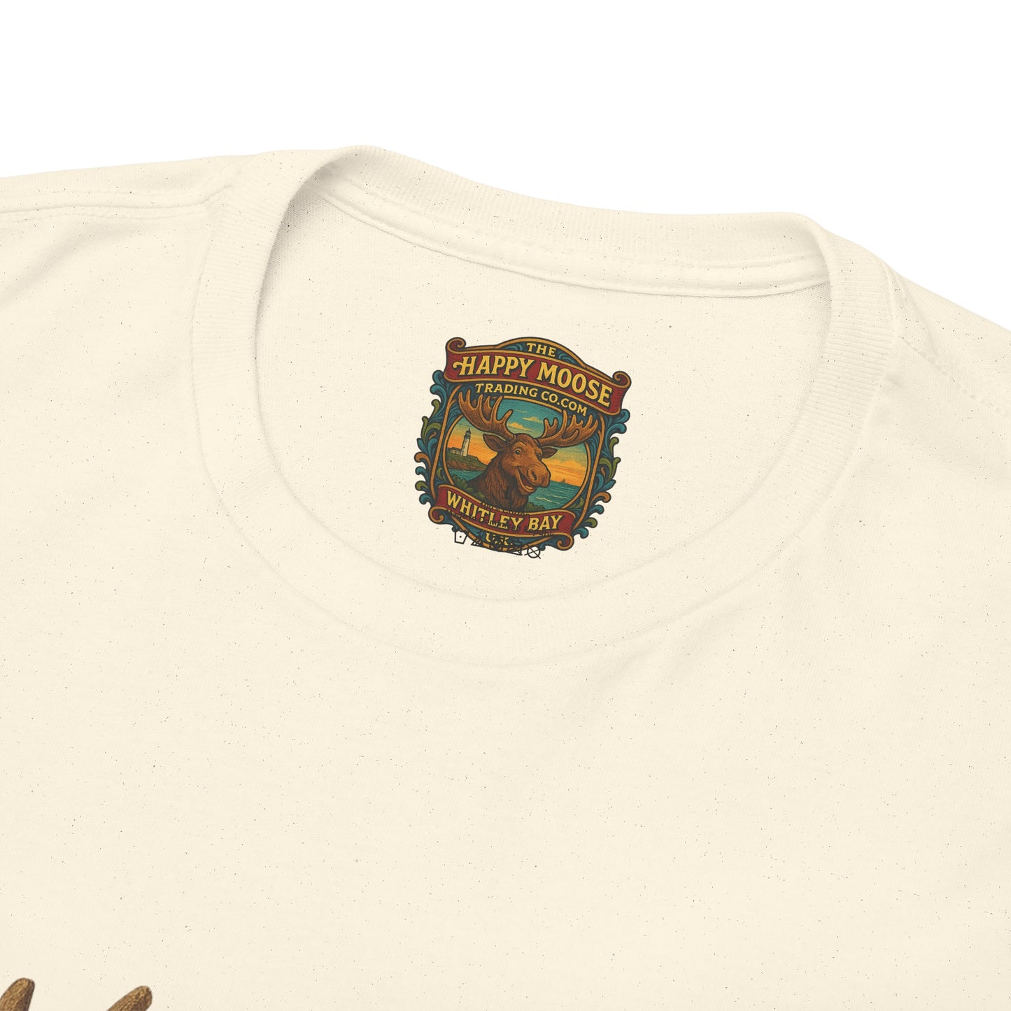 Surreal Moose Head Suit T‑Shirt — 'Man with Antlers' Artistic Graphic Tee