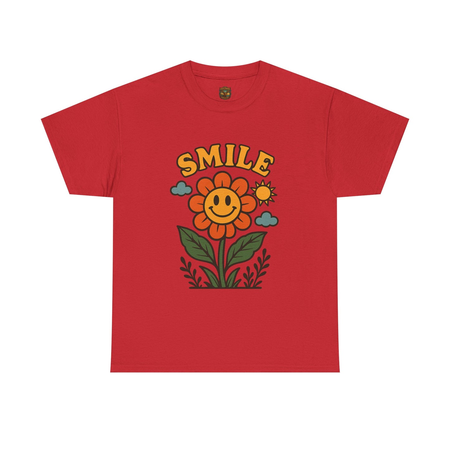 Smile With The Flowers T-Shirt | Floral Typography Tee