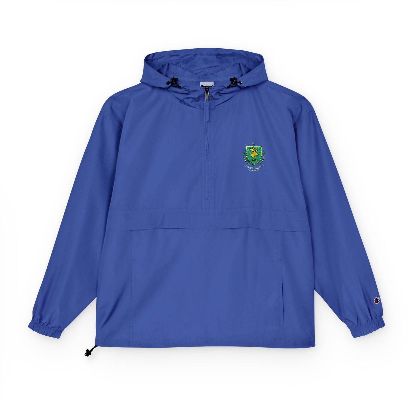 Yellow Packable Anorak Jacket — Small Green Crest Chest Logo