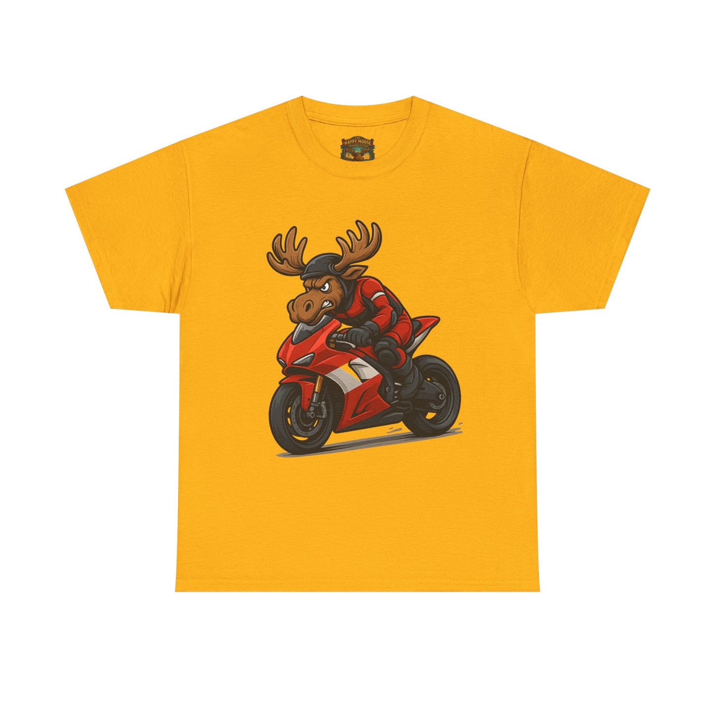 Motorcycle Moose T-Shirt — Funny Biker Graphic Tee