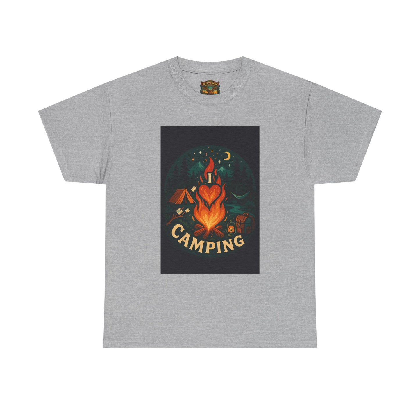 Camping Heart Campfire T-Shirt | Outdoor Adventure Graphic Tee