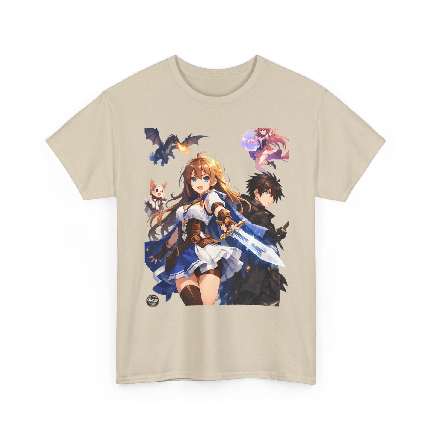 Fantasy Adventure Girl & Companion Anime T-Shirt #E002