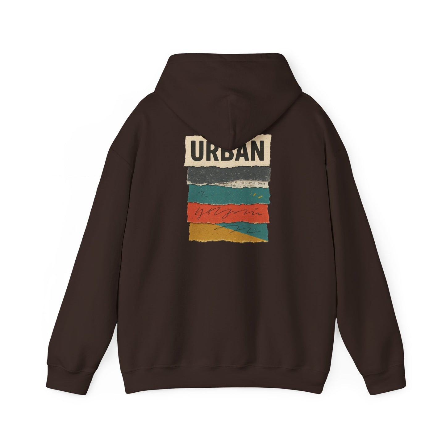 Hoodie — Retro 'Urban' Striped Vintage Paint-Texture Pullover