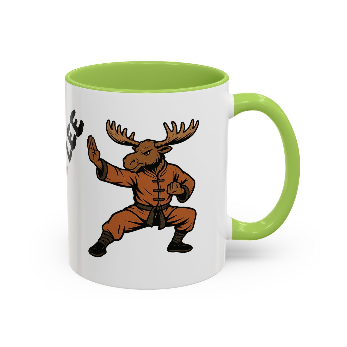 Moose Lee Martial Arts Accent Coffee Mug — Funny Moose Kung Fu 11/15oz