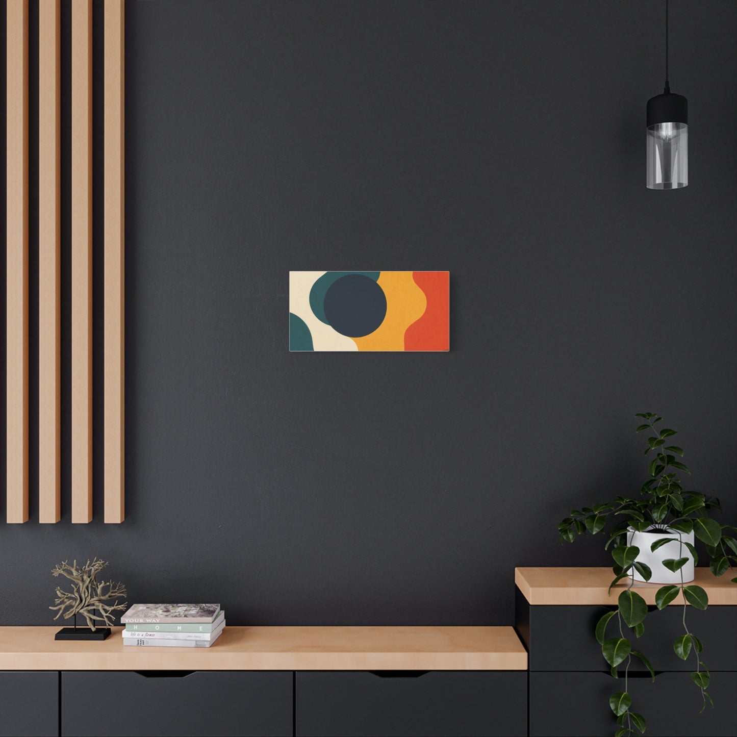 Abstract Retro Wave Matte Canvas Print — Mid Century Colorful Wall Art (Stretched 1.25")