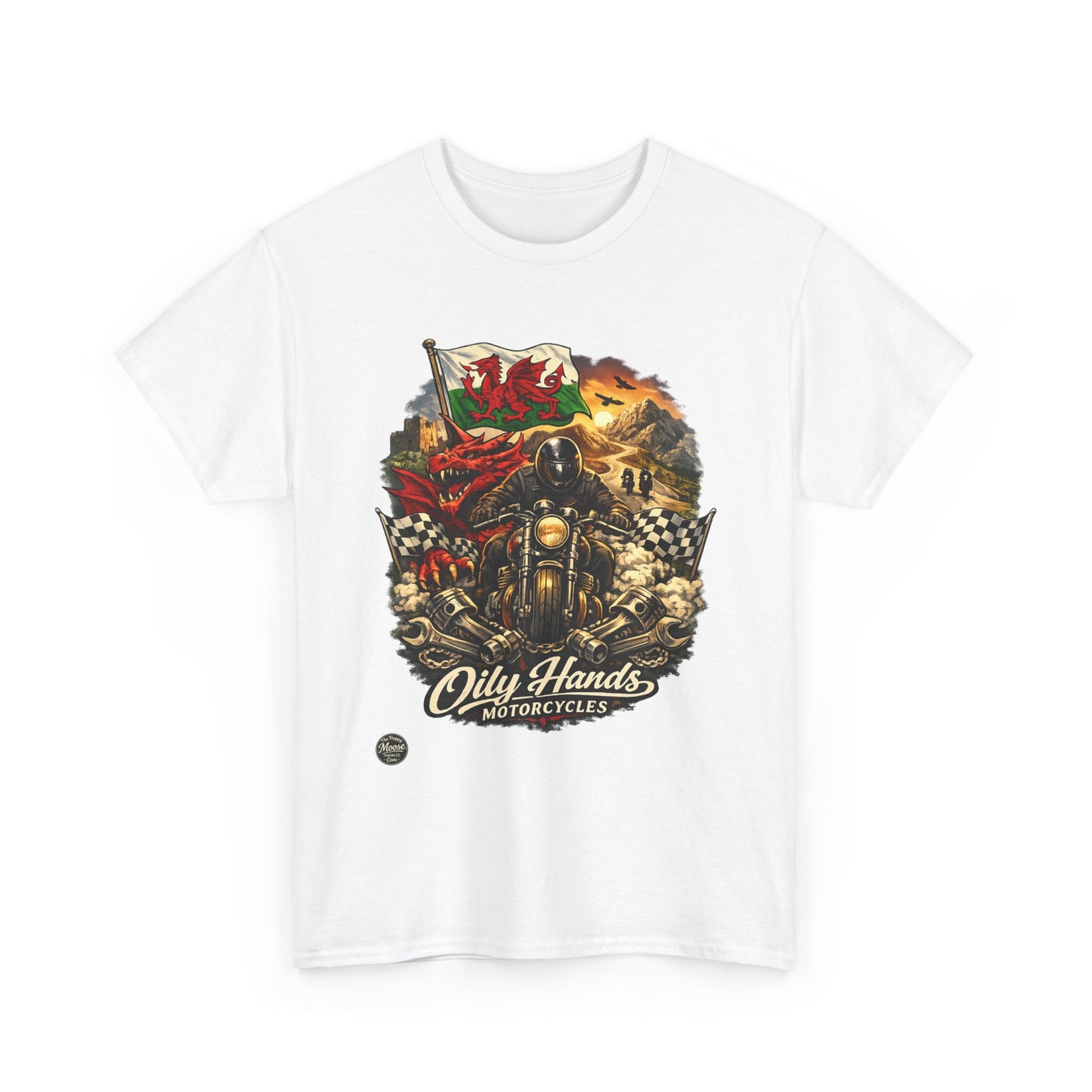 Vintage ‘Oily Hands’ Welsh Motorcycle Cruiser Tee