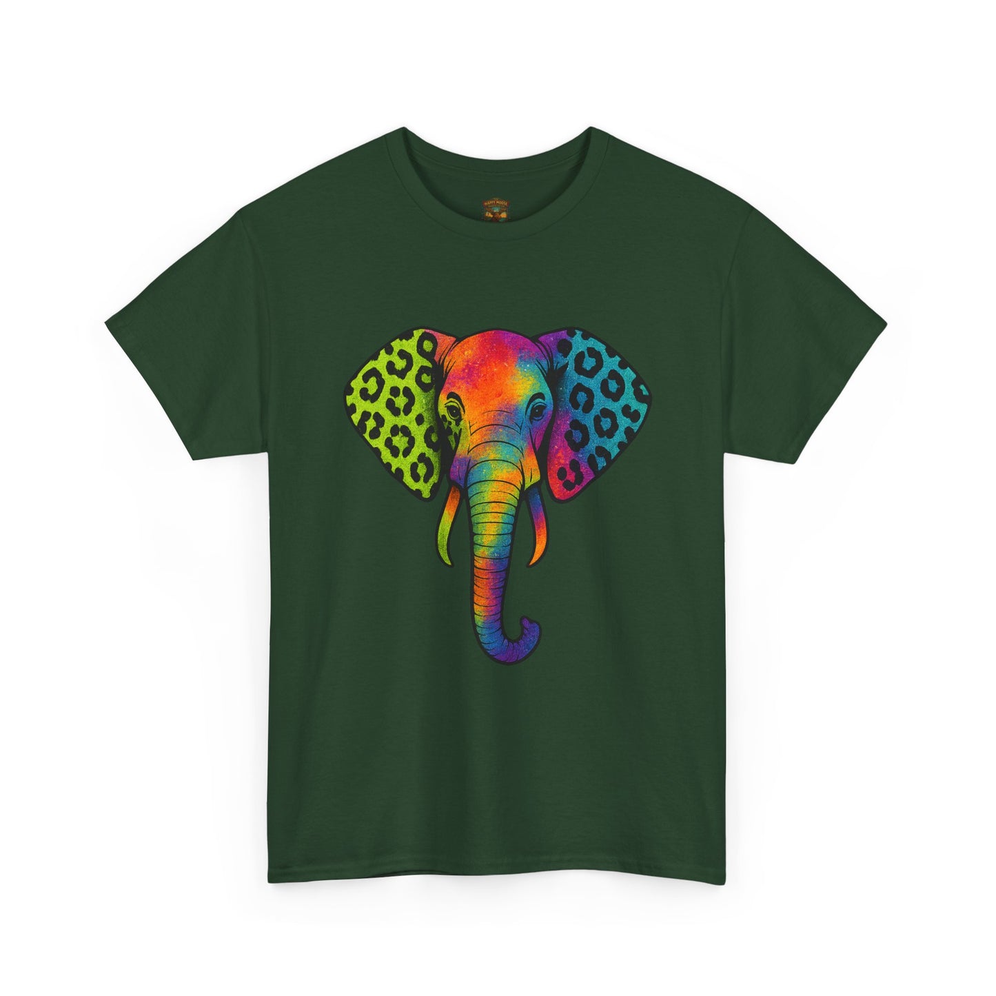 Colorful Leopard Print Elephant T-Shirt