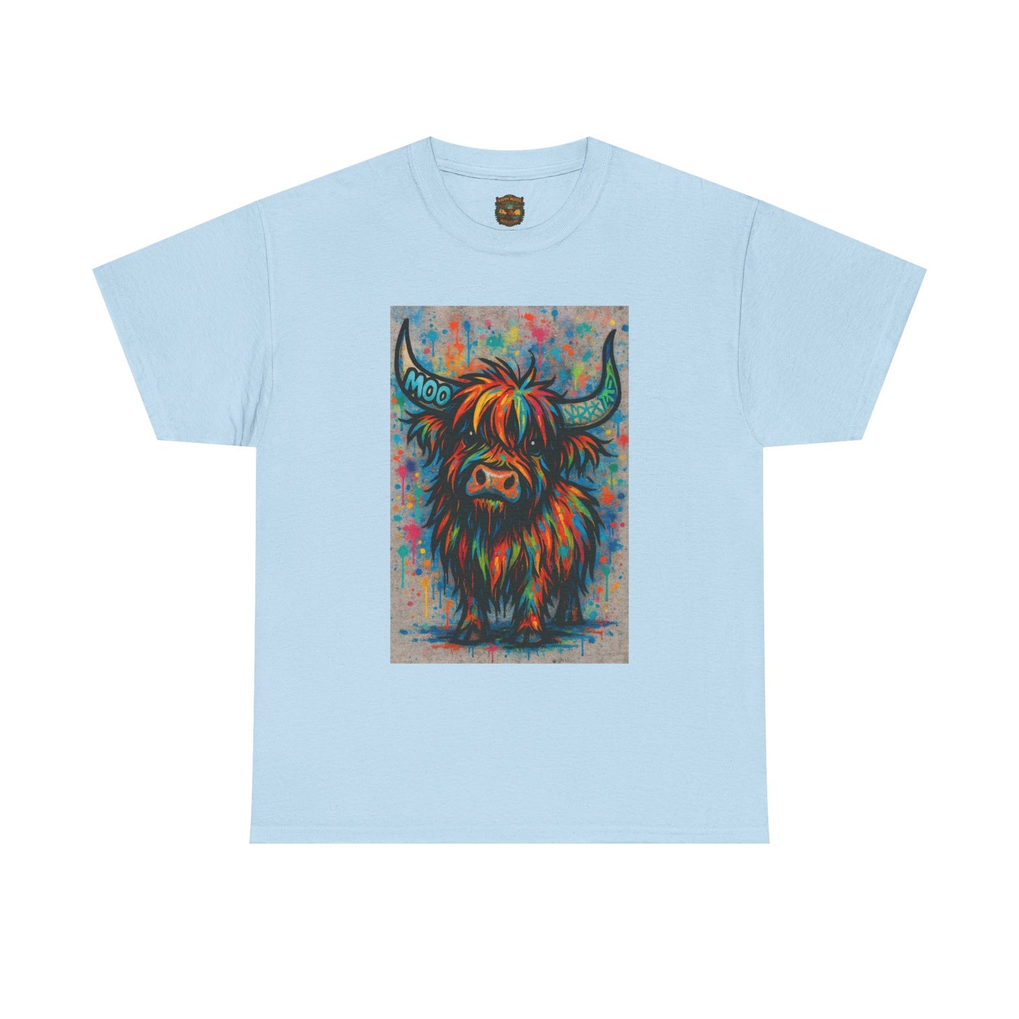 Psychedelic Highland Cow T-Shirt | Retro Rainbow Cow Art 8