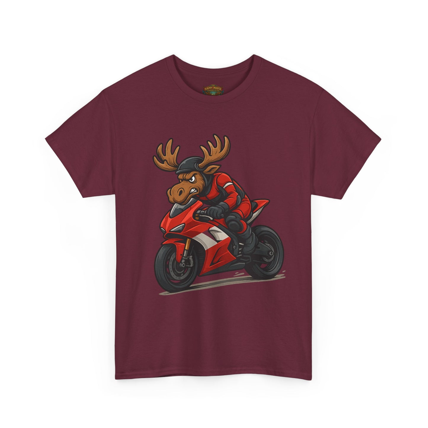 Motorcycle Moose T-Shirt — Funny Biker Graphic Tee