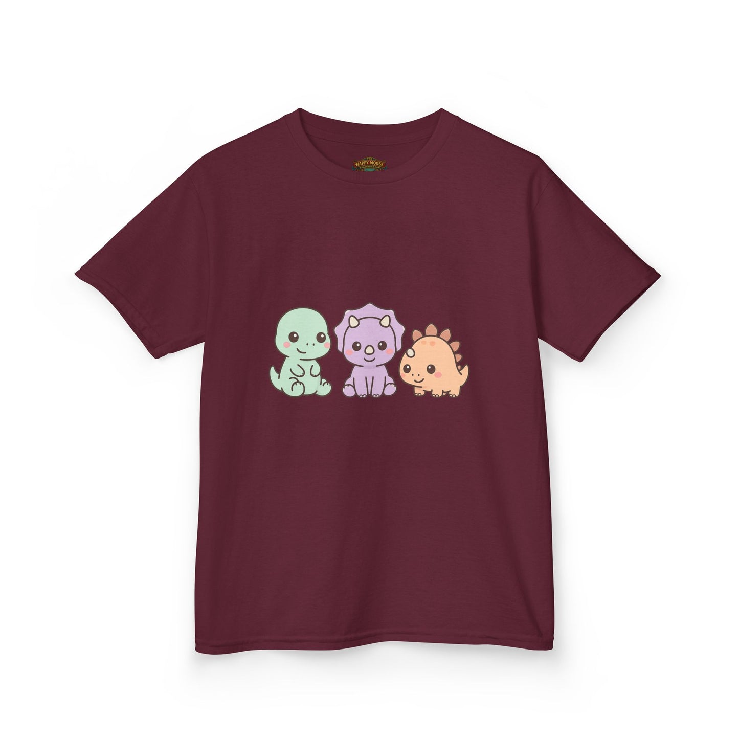 Kids Dino Trio T‑Shirt — Cute Pastel Dinosaur Graphic Tee for Toddlers & Children