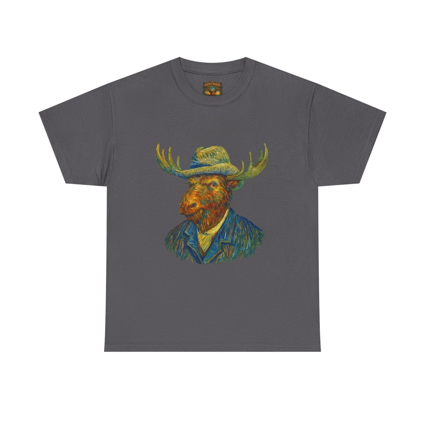 Moose Gogh Self-portrait with Straw Hat |  Art Tee