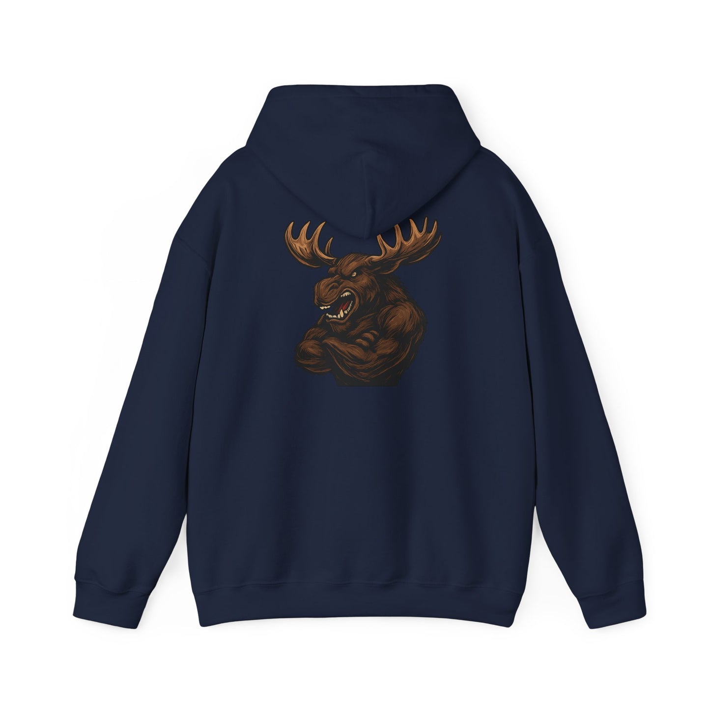 Ferocious Moose Head Graphic Hoodie — Bold Wilderness Outdoor Pullover