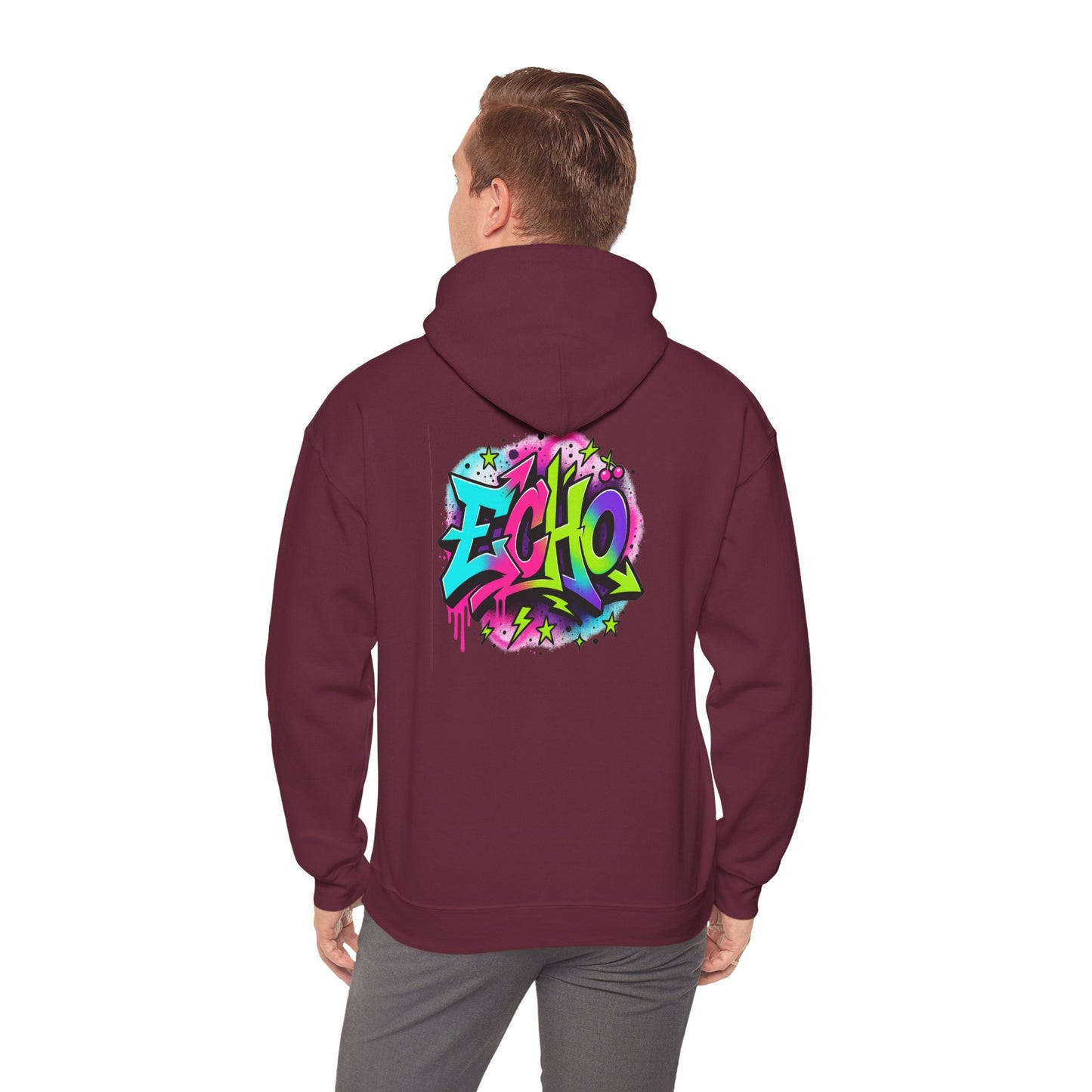 Graffiti "ECHO" Hoodie – Street Art Graphic Pullover