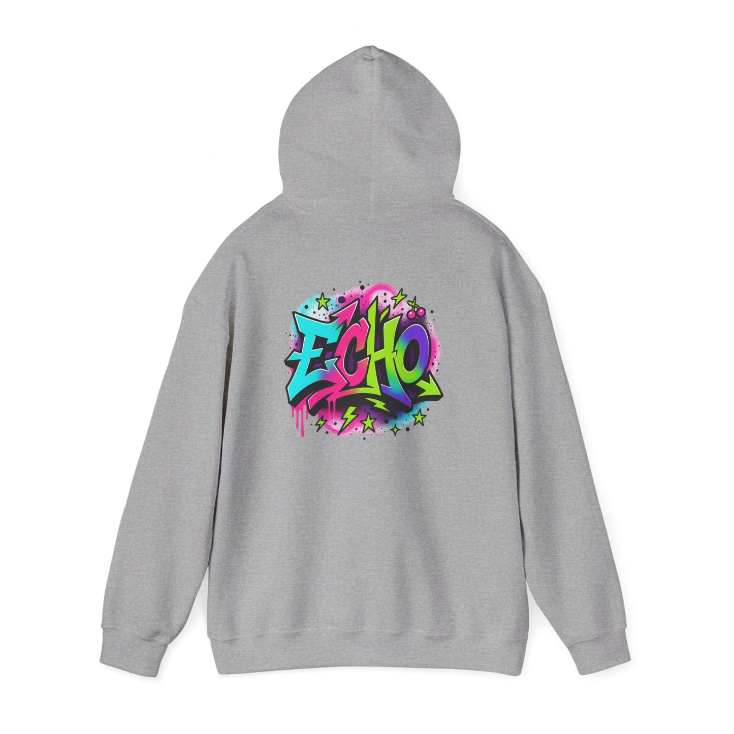 Graffiti "ECHO" Hoodie – Street Art Graphic Pullover