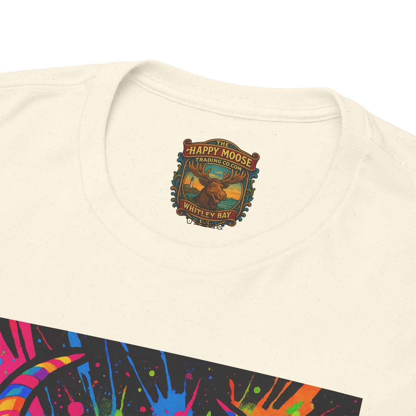 Psycadelic Highland Cow T-Shirt | Retro Rainbow Cow Art 1