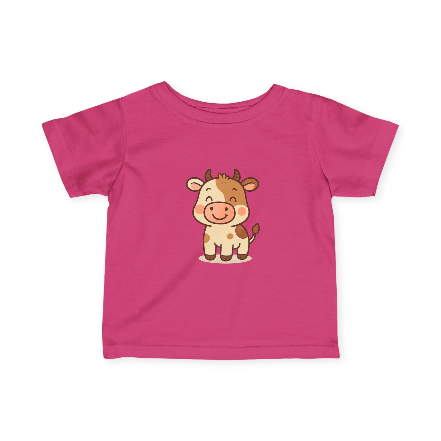 Cute Cartoon Cow Infant Tee - Baby Cow Graphic Shirt