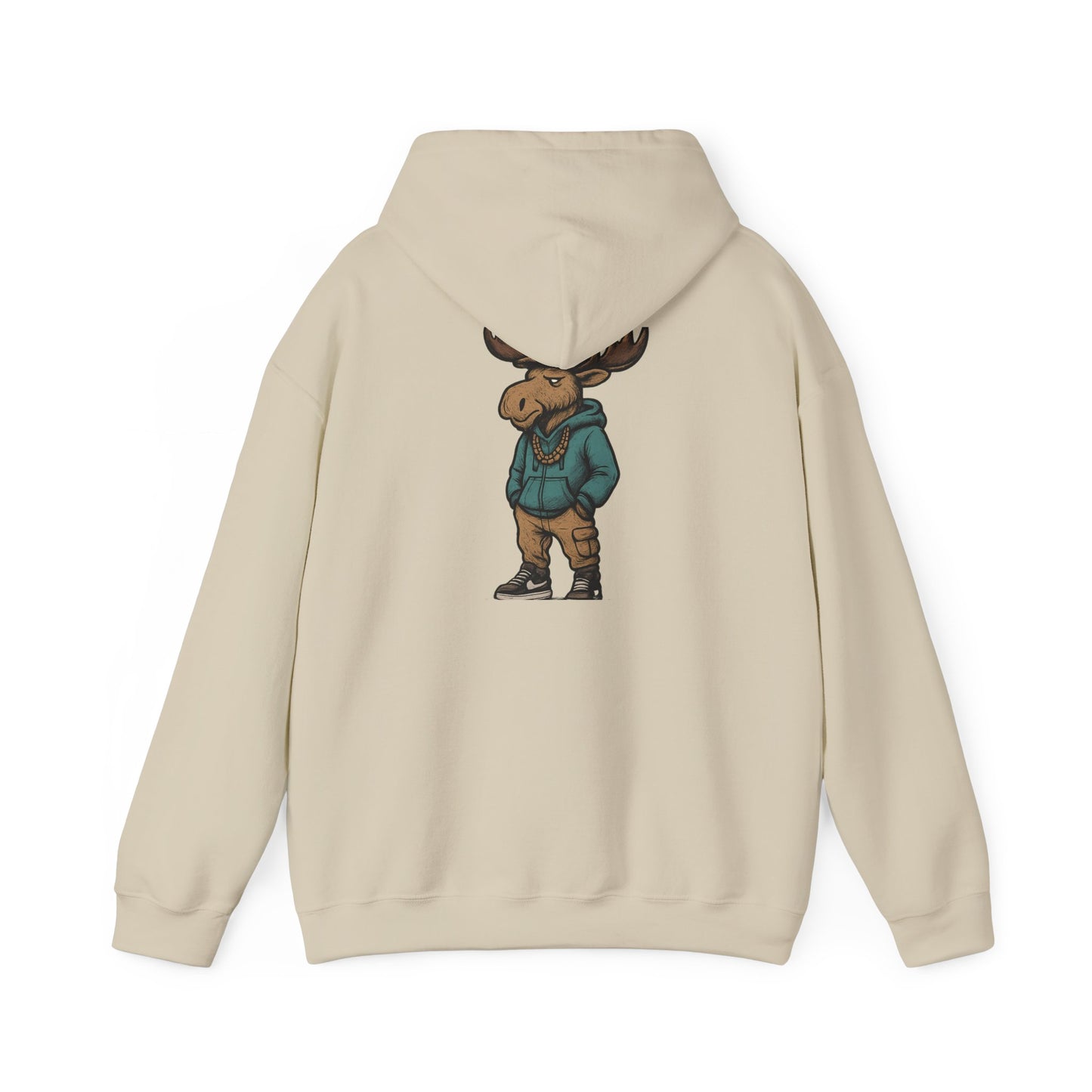 Moose Hoodie — Casual Streetwear Graphic Pullover