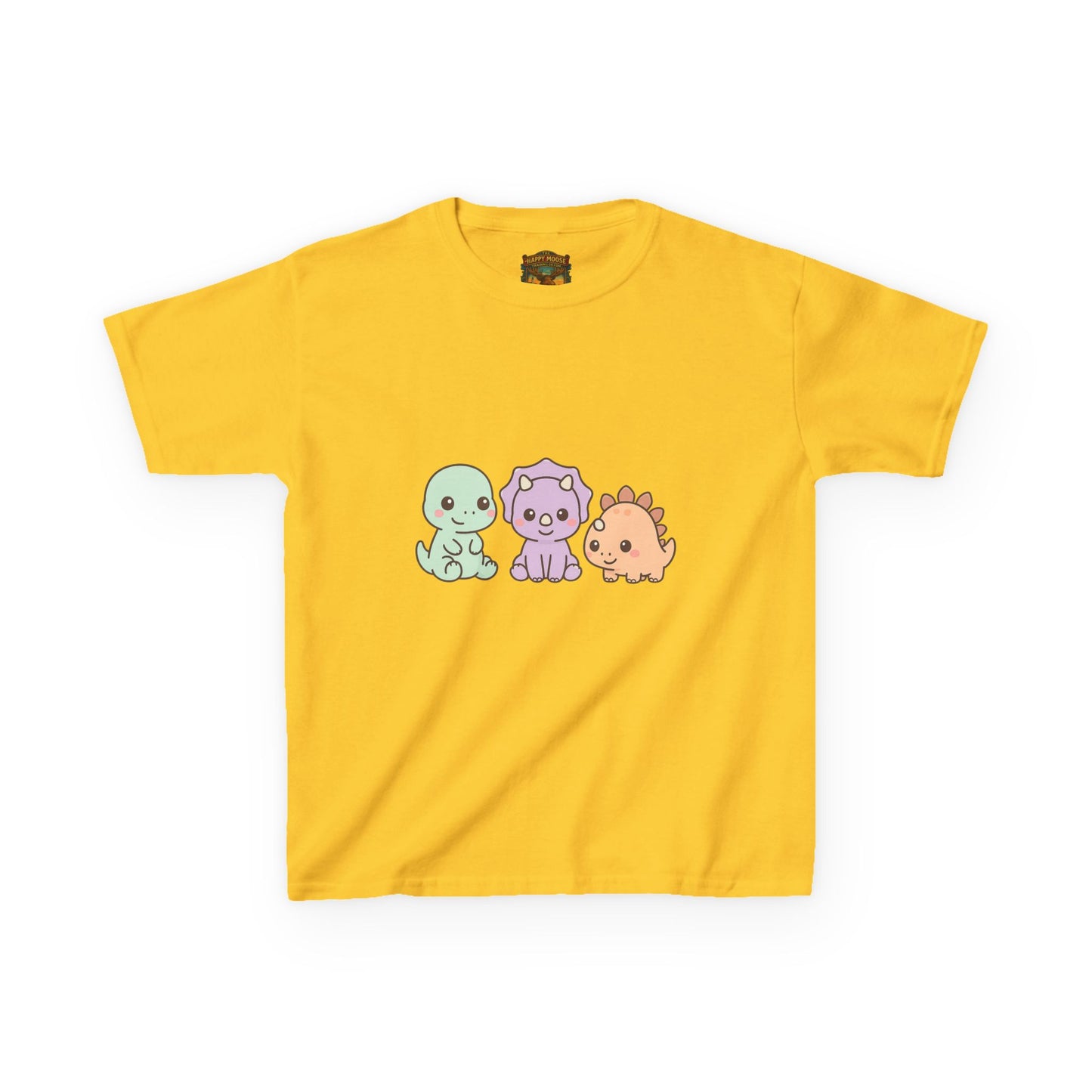 Kids Dino Trio T‑Shirt — Cute Pastel Dinosaur Graphic Tee for Toddlers & Children