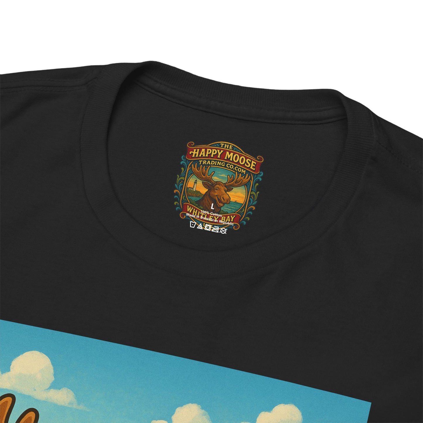 Happy Moose Motorcycle T-Shirt | Vintage Biker Moose Illustration