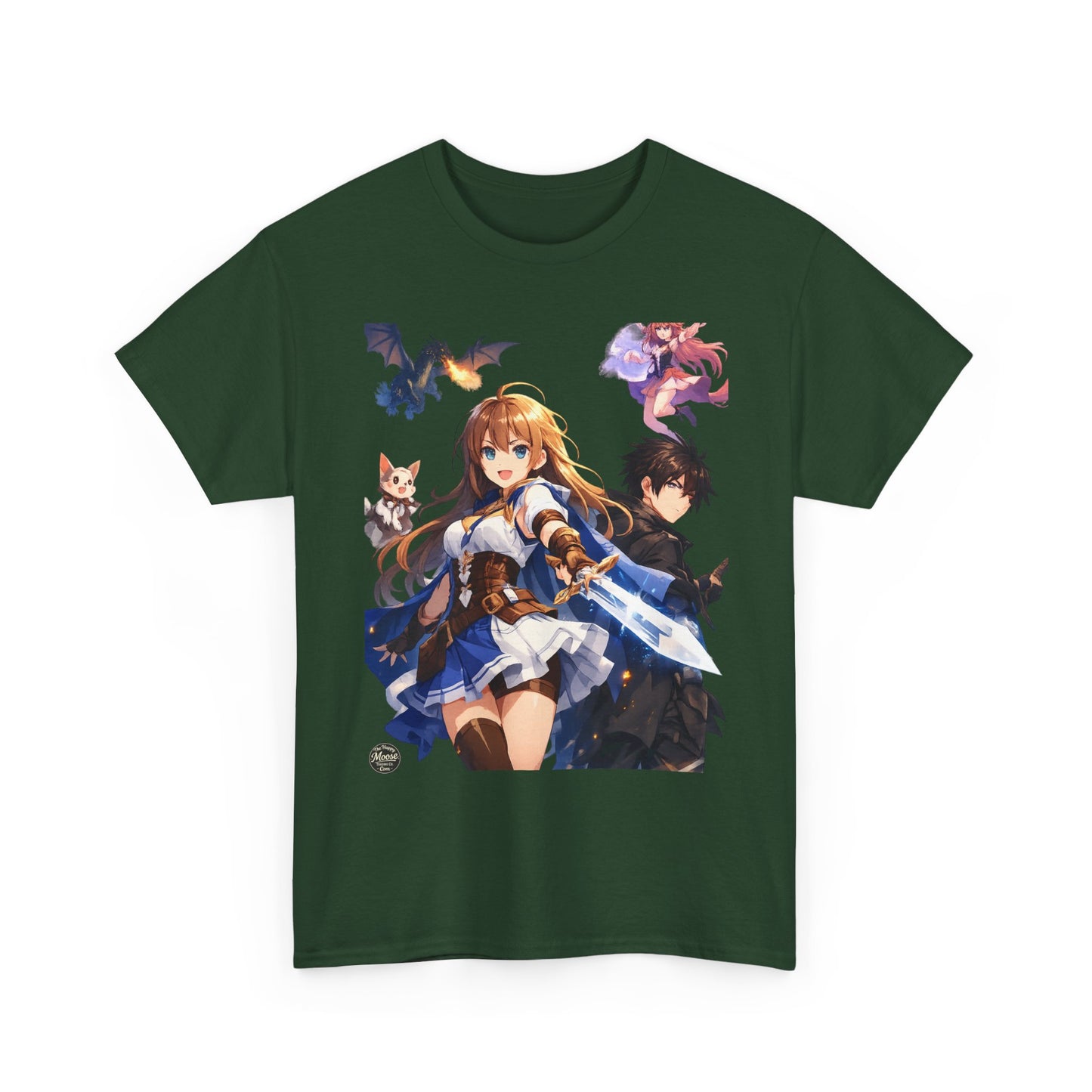 Fantasy Adventure Girl & Companion Anime T-Shirt #E002