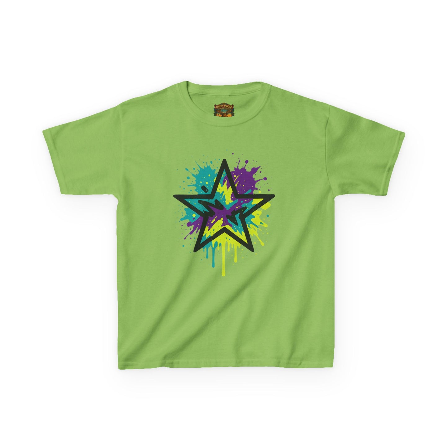 Kids Star Graffiti T-Shirt — Colorful Drip Street Art Tee