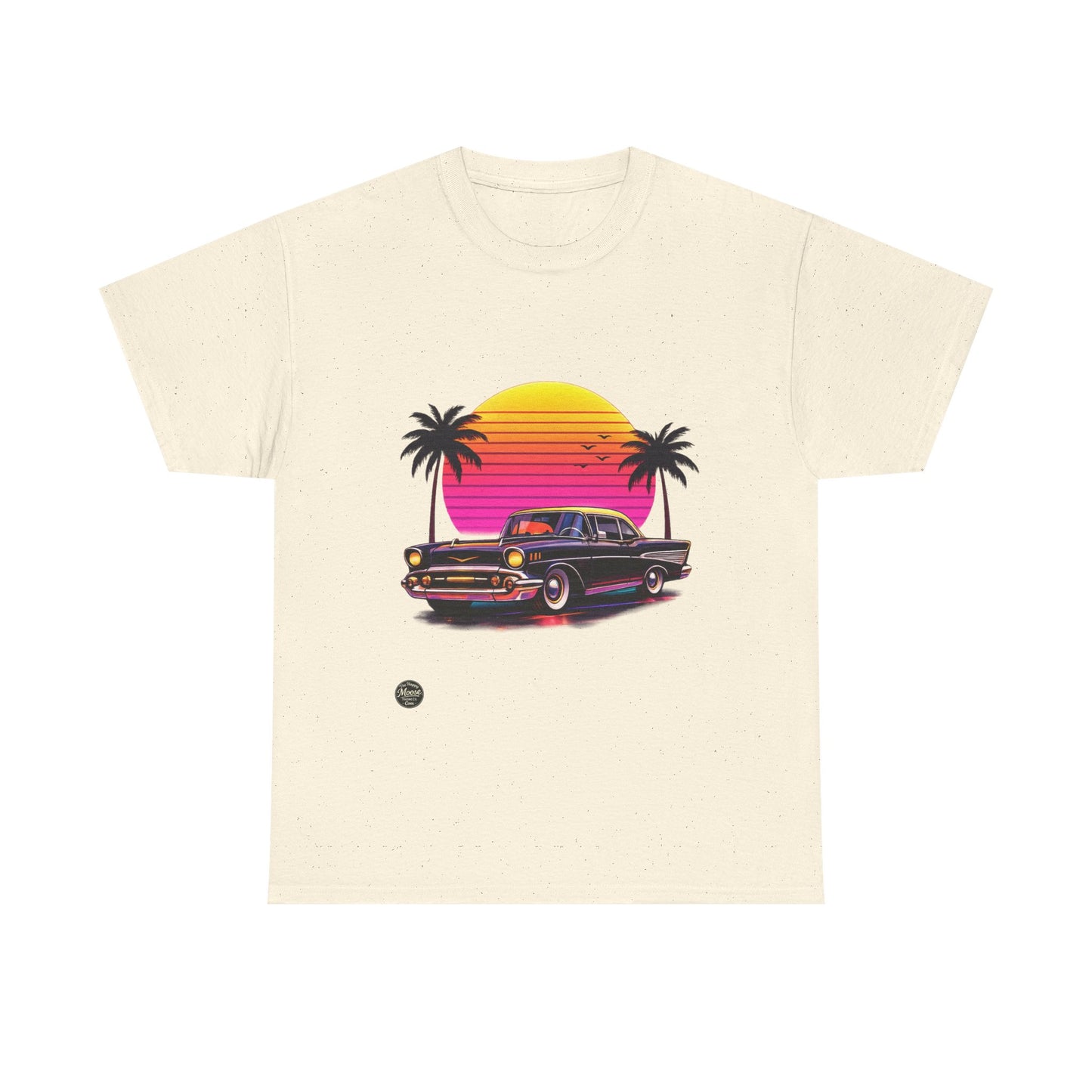 Retro Sunset Classic Car T‑Shirt  EC011