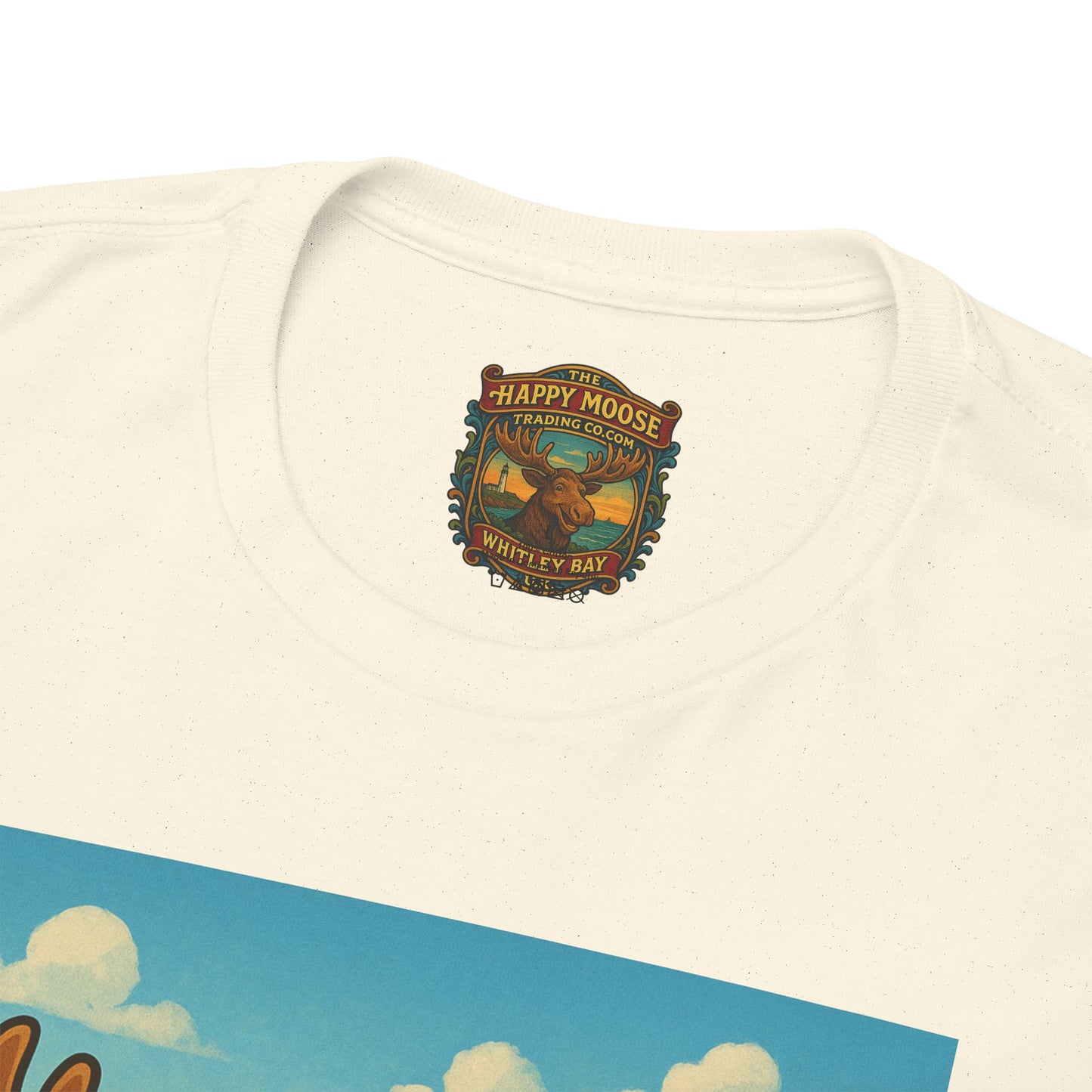 Happy Moose Motorcycle T-Shirt | Vintage Biker Moose Illustration