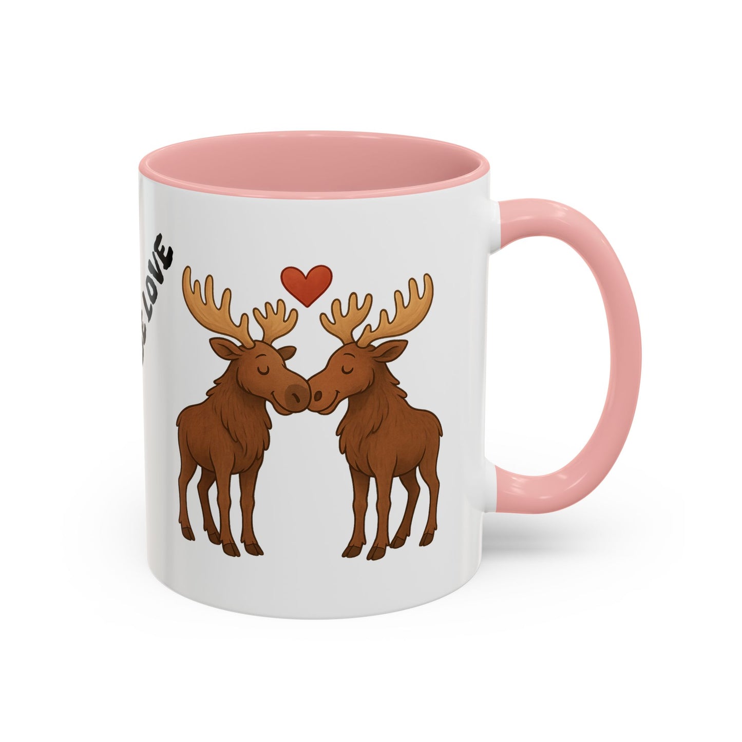 It Moose Be Love Coffee Mug — Cute Romantic Moose Couples Accent Mug (11/15oz)