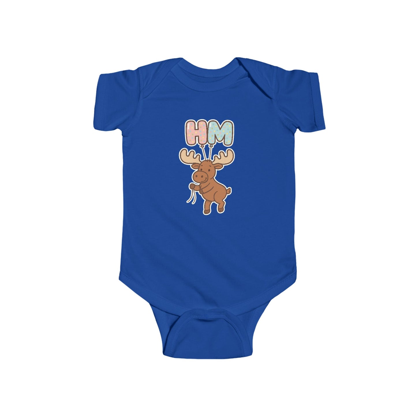 Baby Vest Infant Bodysuit - Cute Moose "HM" Graphic