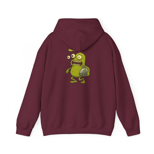 Alien Monster Hoodie — Cute Green Space Creature Graphic Hooded Sweatshirt