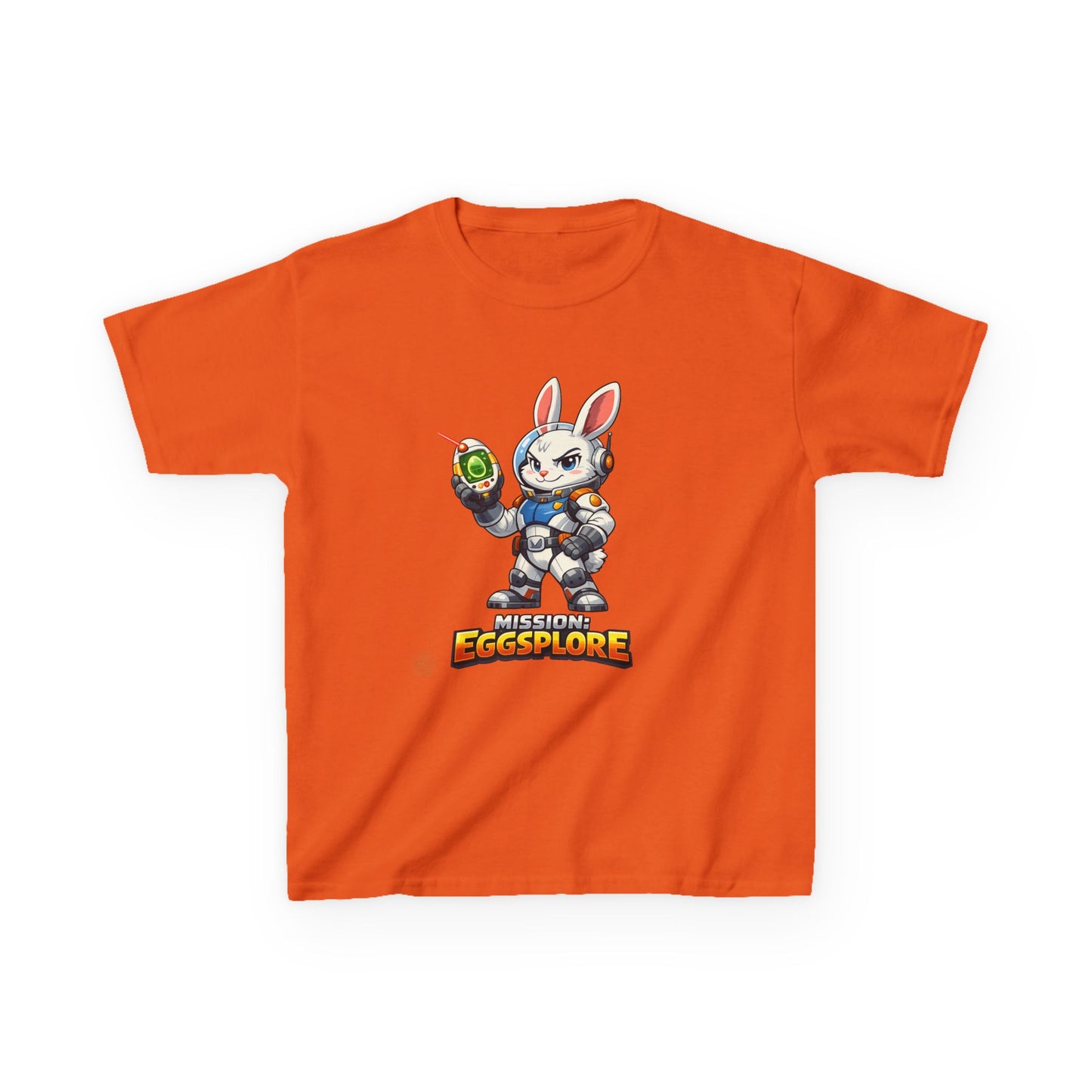 Kids Tee — 'Eggsplore' Bunny Space Explorer Graphic Shirt