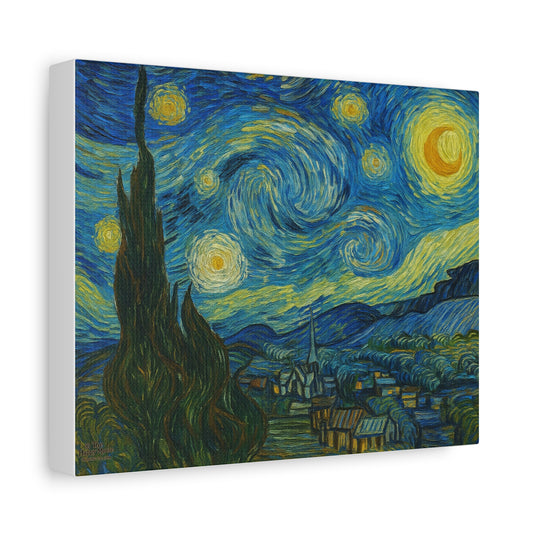 Starry Night Matte Canvas Print — Stretched 1.25" Wall Art