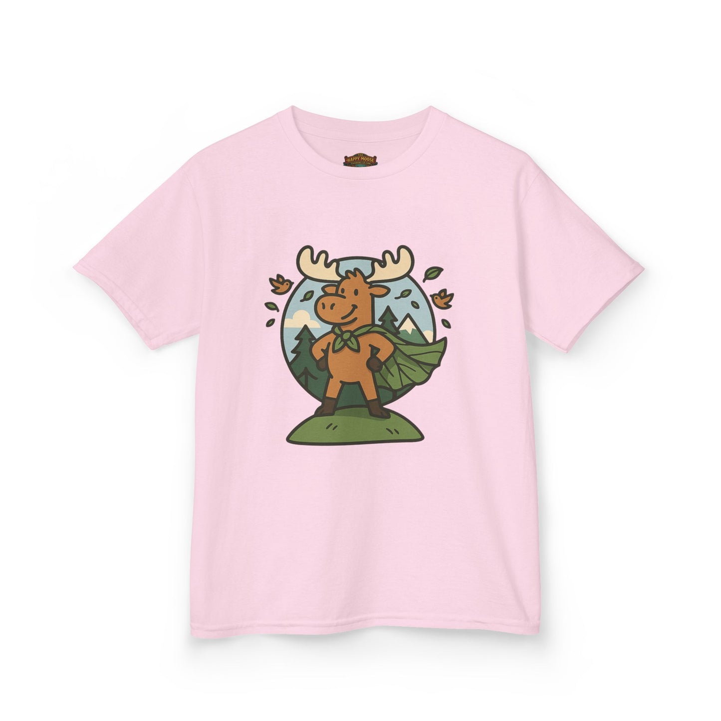 Kids Moose Graphic Tee — Cute Woodland Animal Shirt for Children