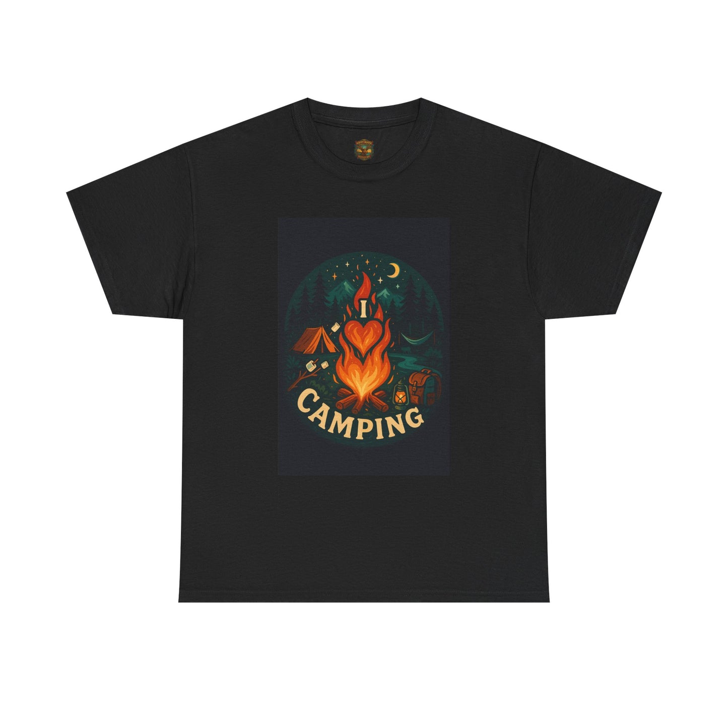 Camping Heart Campfire T-Shirt | Outdoor Adventure Graphic Tee